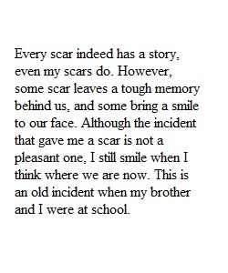 Every scar indeed has a story